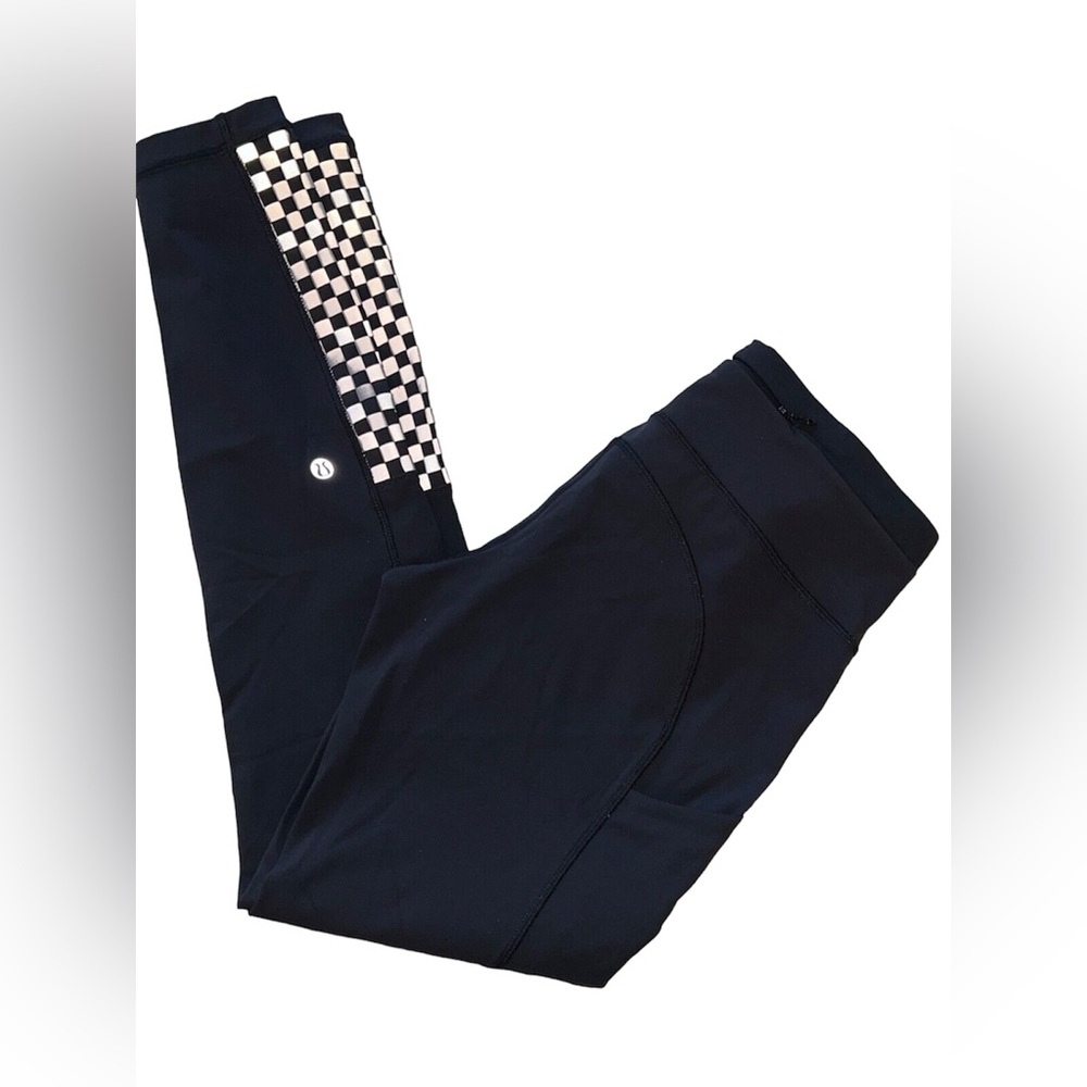 lululemon athletica Black and White Checkered Leggings